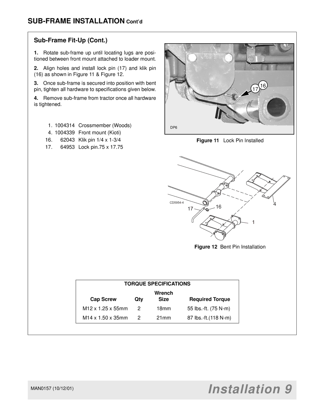 Woods Equipment BH7500 manual Torque Specifications 