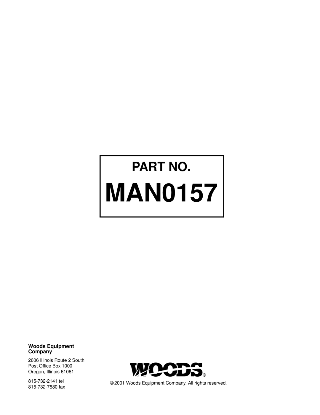 Woods Equipment BH7500 manual MAN0157 