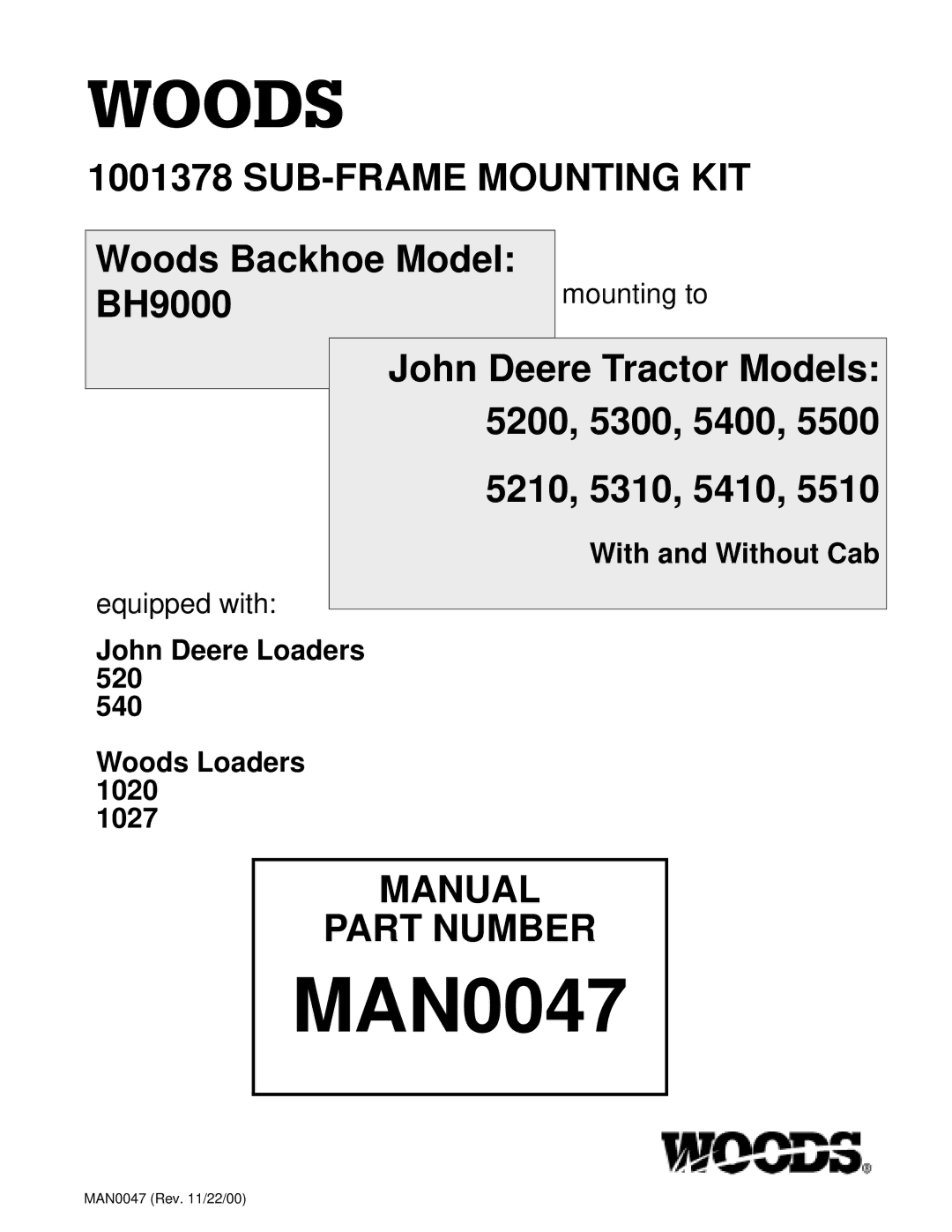 Woods Equipment BH9000 manual MAN0047 