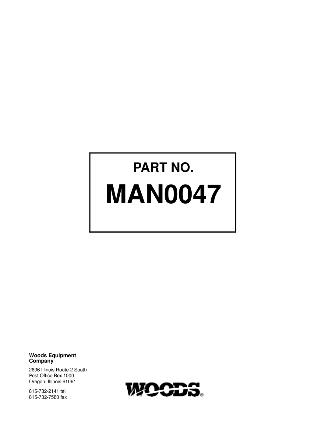 Woods Equipment BH9000 manual MAN0047 