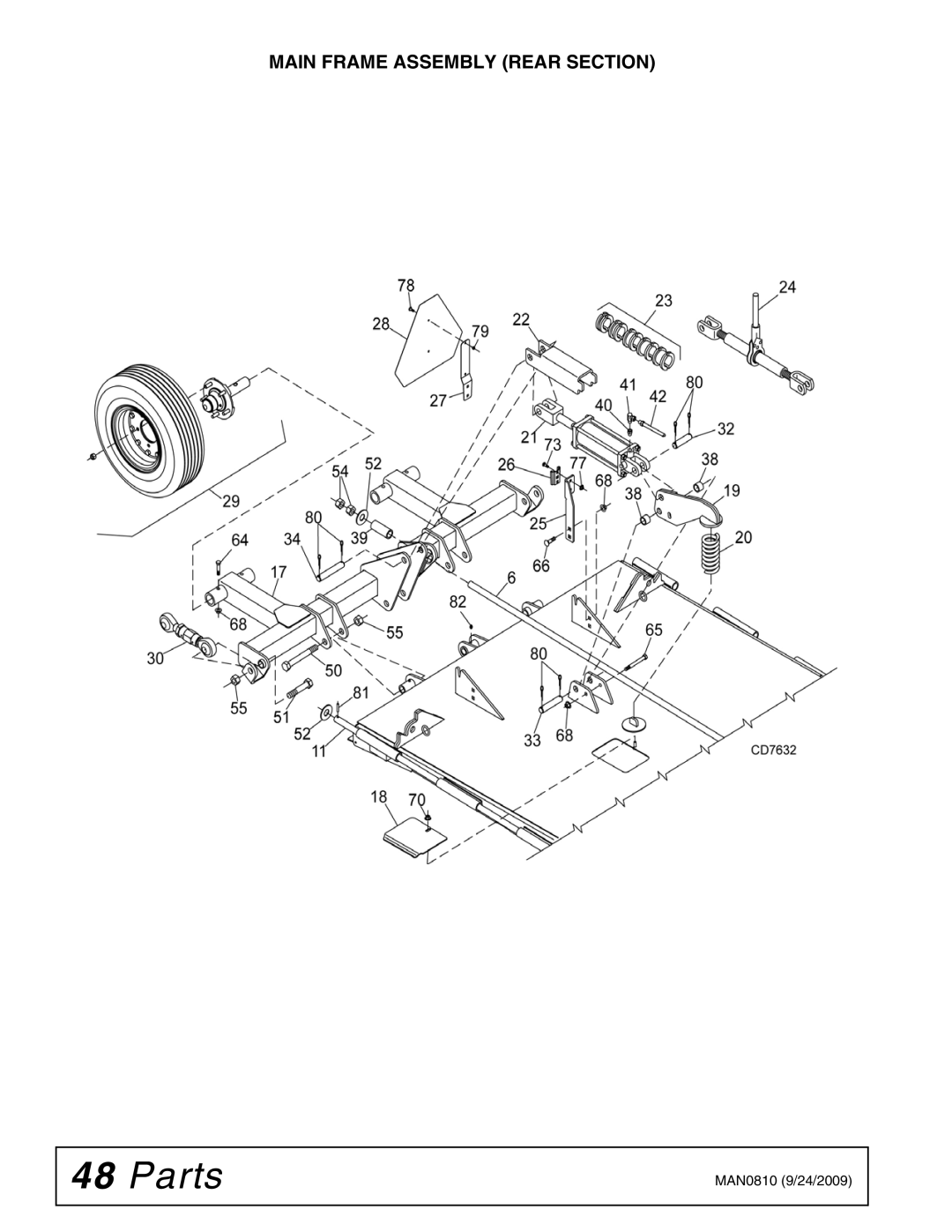 Woods Equipment BW15LH manual Main Frame Assembly Rear Section 