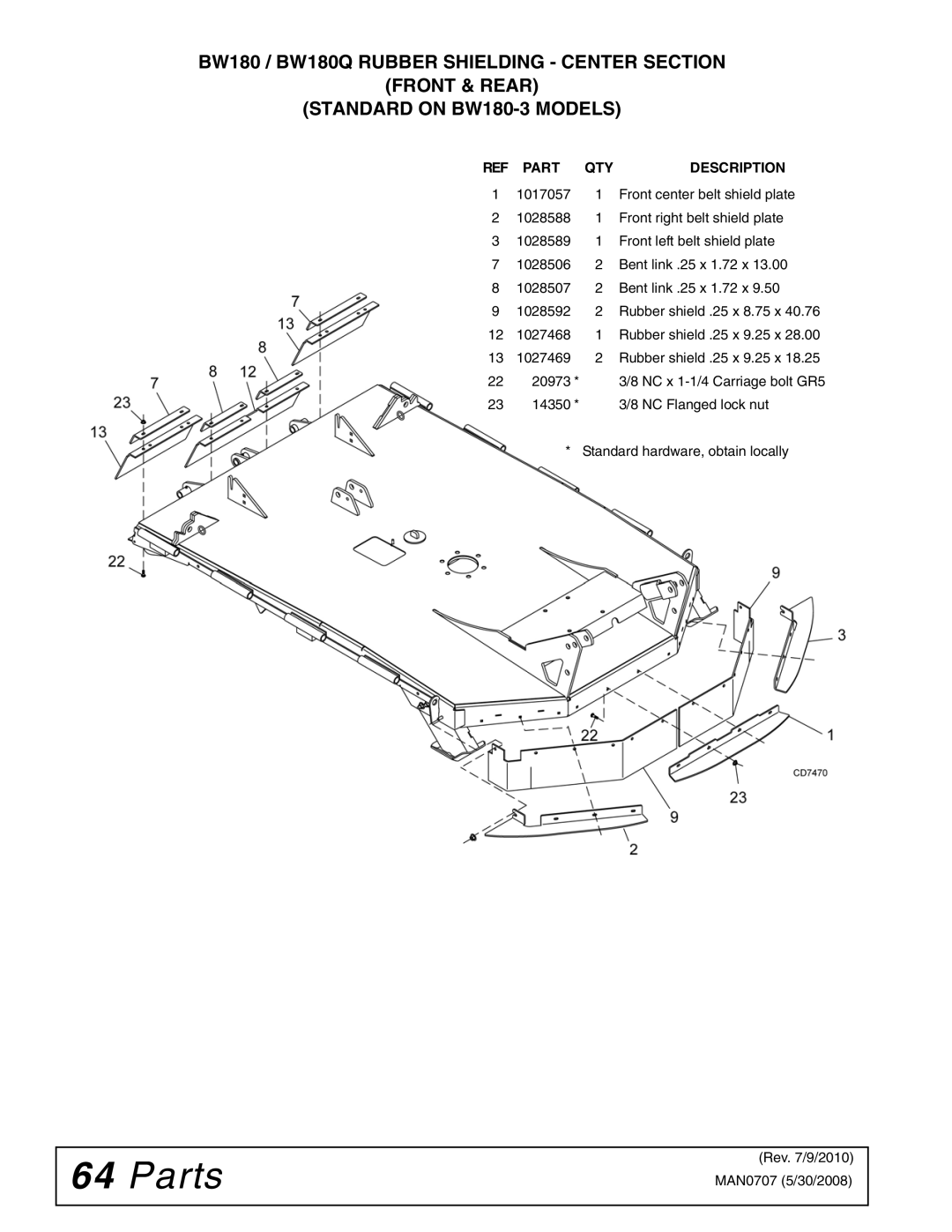 Woods Equipment BW180Q-3, BW126-3, BW126Q-3, BW180-3 manual 1027468 