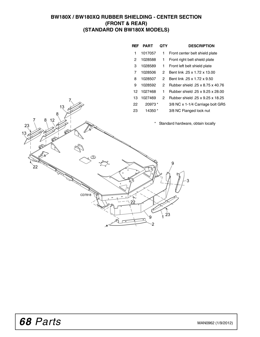 Woods Equipment BW180XQ, BW126XQ manual 1027468 