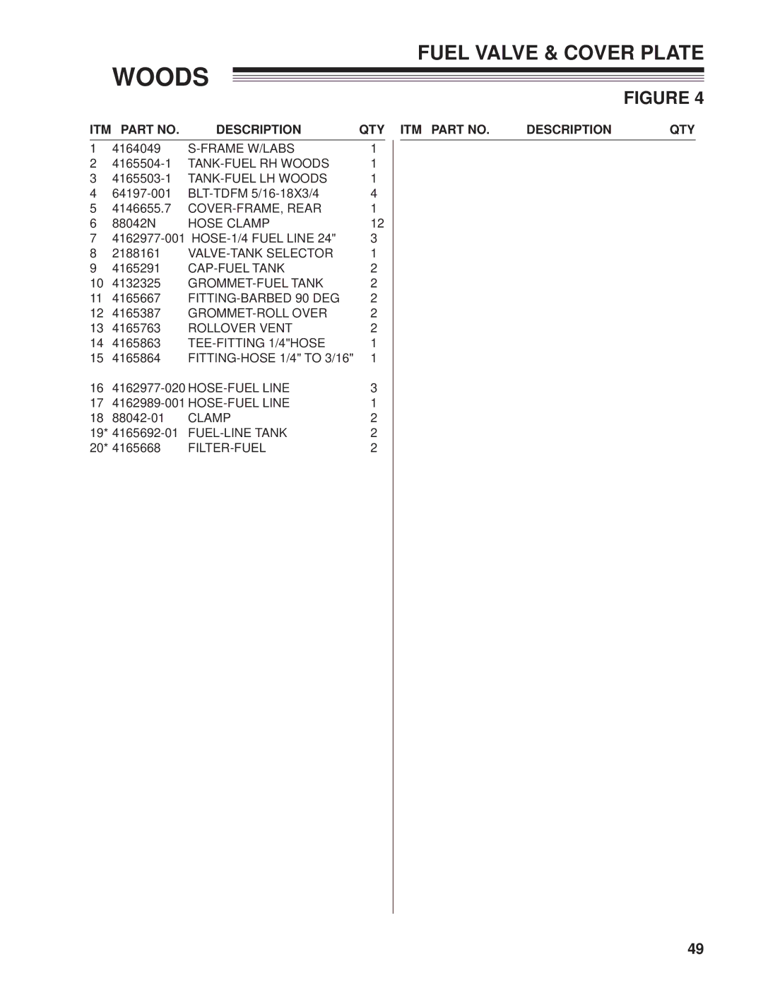 Woods Equipment CZR2242B, CZR2652B manual COVER-FRAME, Rear 