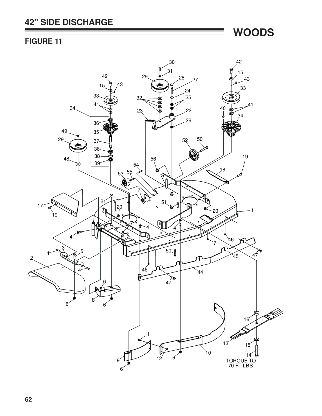 Woods Equipment CZR2652B, CZR2242B manual Side Discharge 