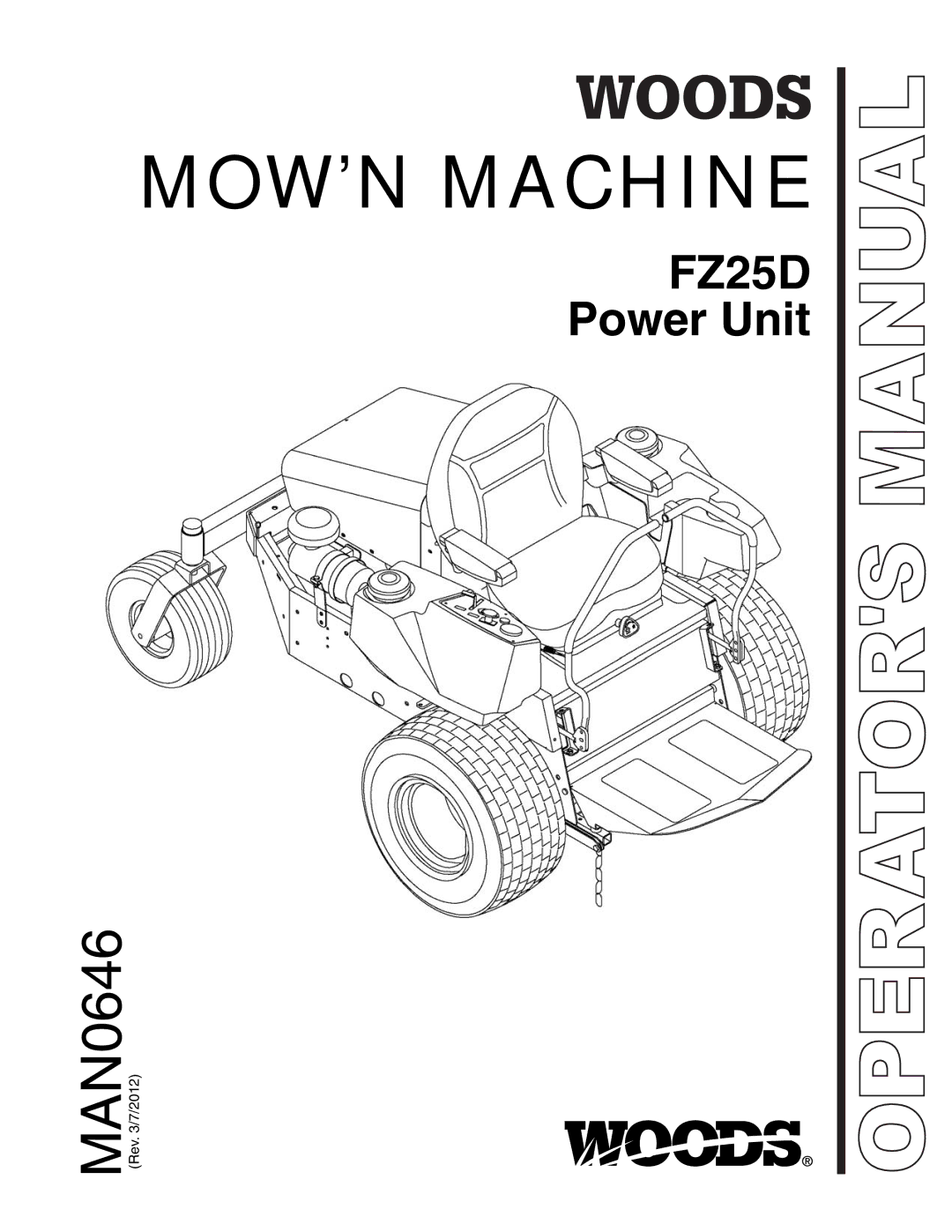 Woods Equipment FZ25D manual MOW’N Machine 