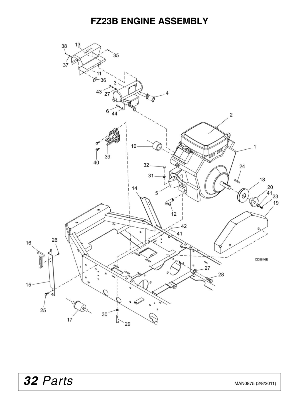 Woods Equipment FZ28K manual FZ23B Engine Assembly 