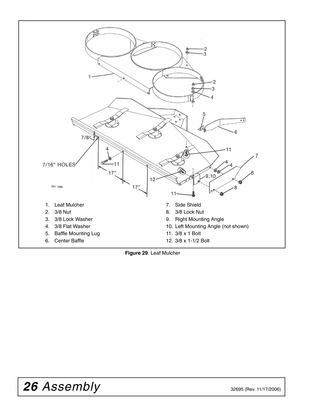 Woods Equipment L306 K50 manual Leaf Mulcher 