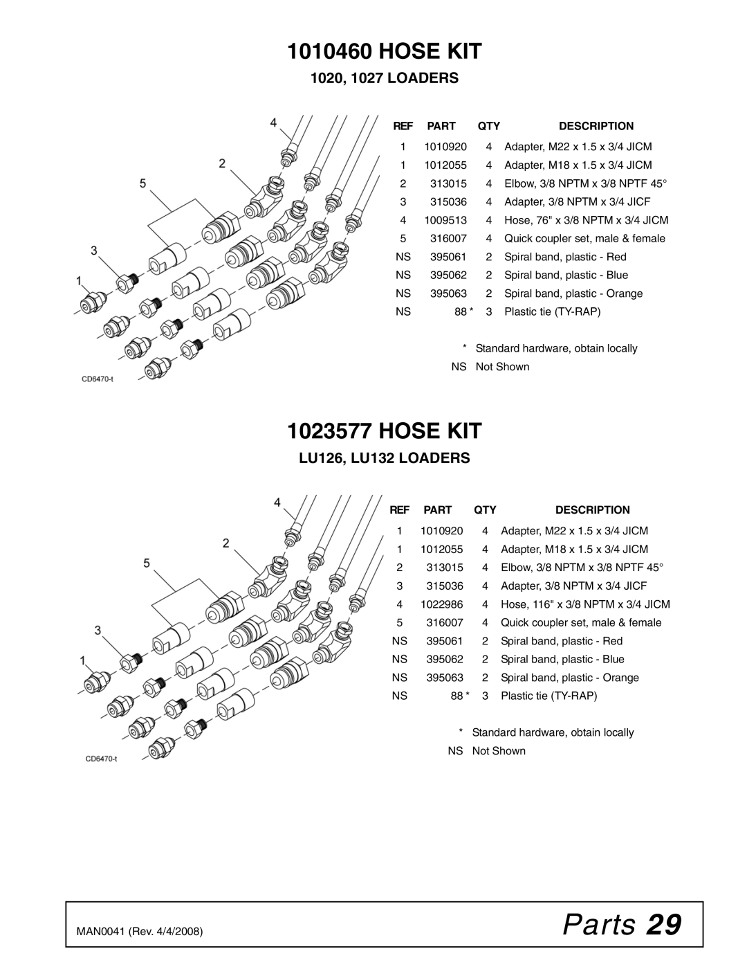 Woods Equipment installation manual 1020, 1027 Loaders, LU126, LU132 Loaders 