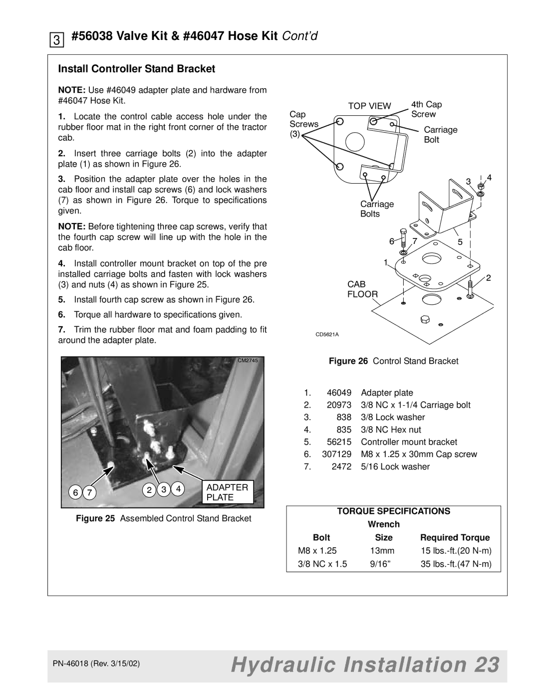 Woods Equipment M8200 manual Install Controller Stand Bracket, Assembled Control Stand Bracket 