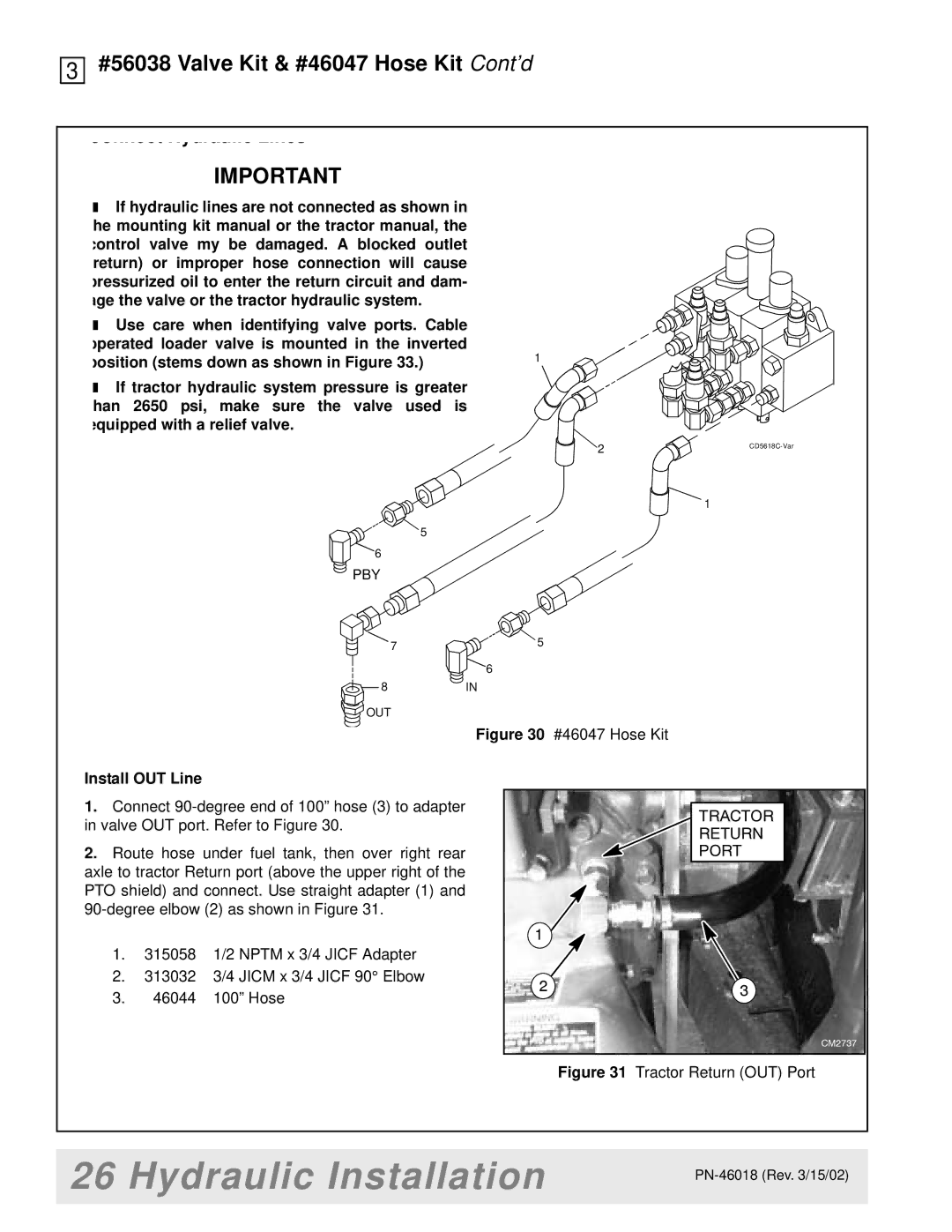 Woods Equipment M8200 manual Install OUT Line 