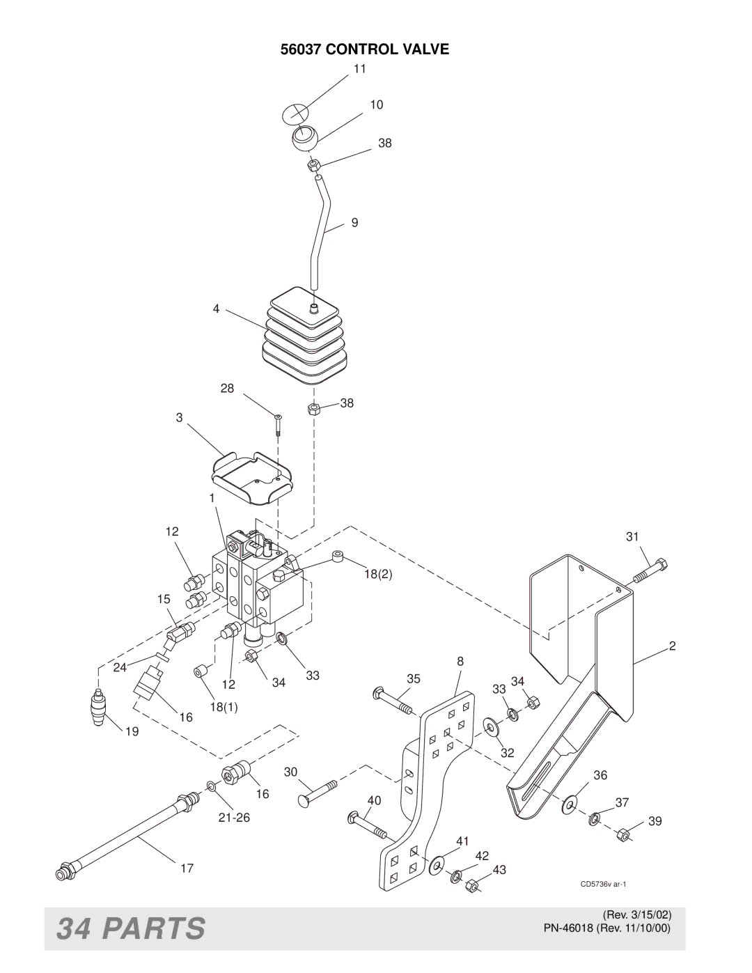 Woods Equipment M8200 manual Control Valve 