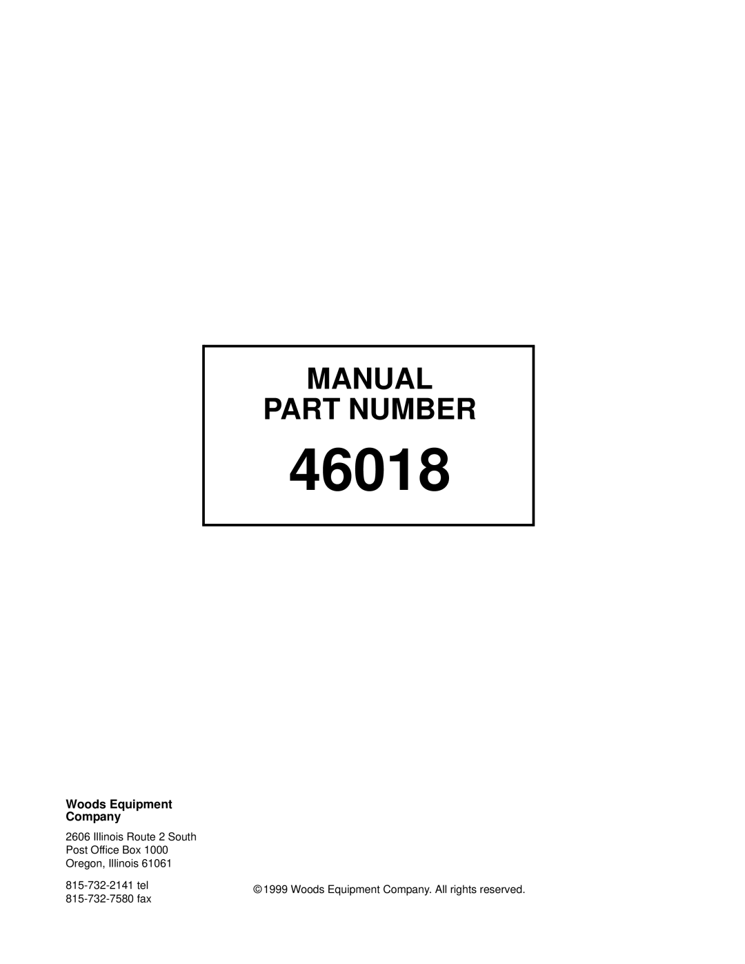 Woods Equipment M8200 manual 46018 