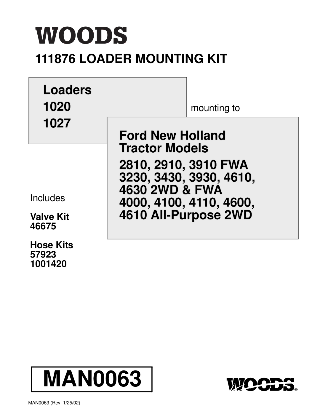 Woods Equipment MAN0063 manual 