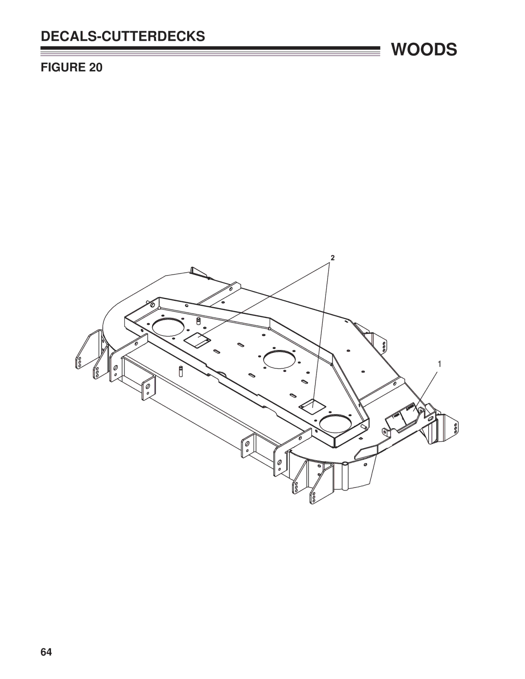 Woods Equipment 872502G, MZ2661K, 872500G manual Decals-Cutterdecks 