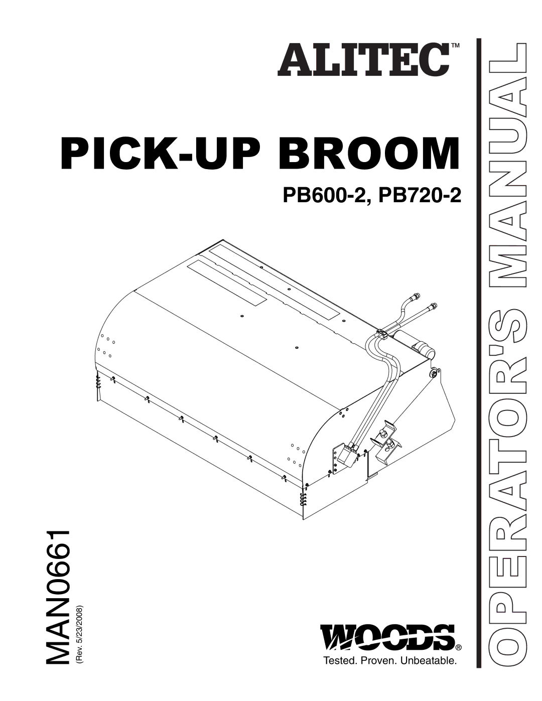 Woods Equipment PB720-2, PB600-2 manual PICK-UP Broom 