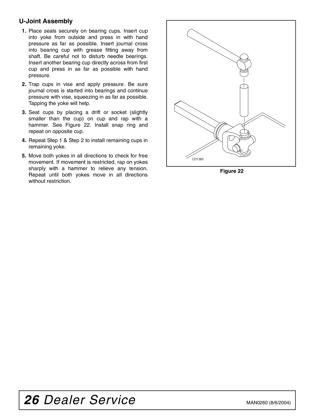 Woods Equipment RDC54, RD60, RD72 manual Joint Assembly 