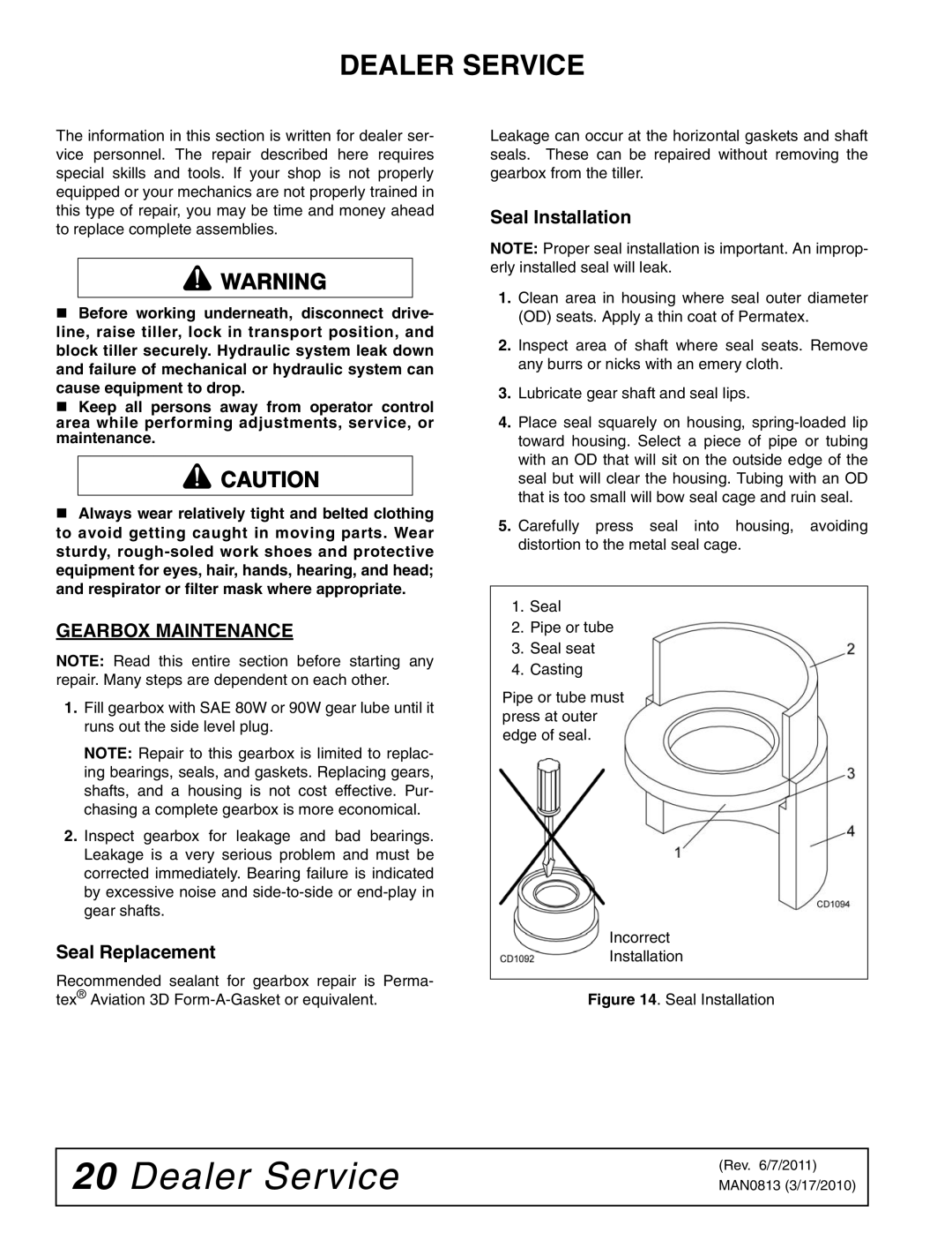 Woods Equipment TCR74, TCR60, TCR68, TC74, TC60, TC68 Dealer Service, Gearbox Maintenance, Seal Replacement, Seal Installation 