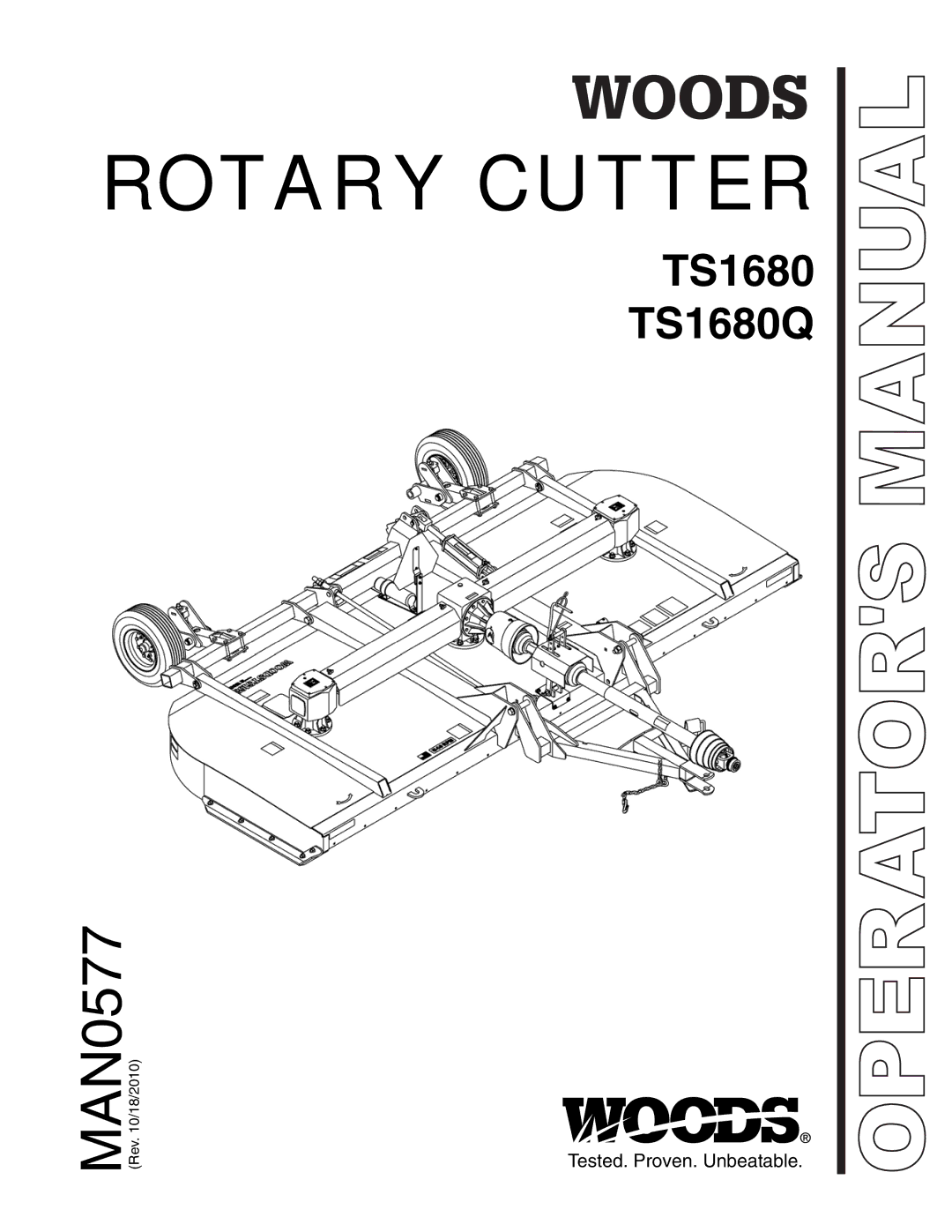 Woods Equipment TS1680Q manual Rotary Cutter 