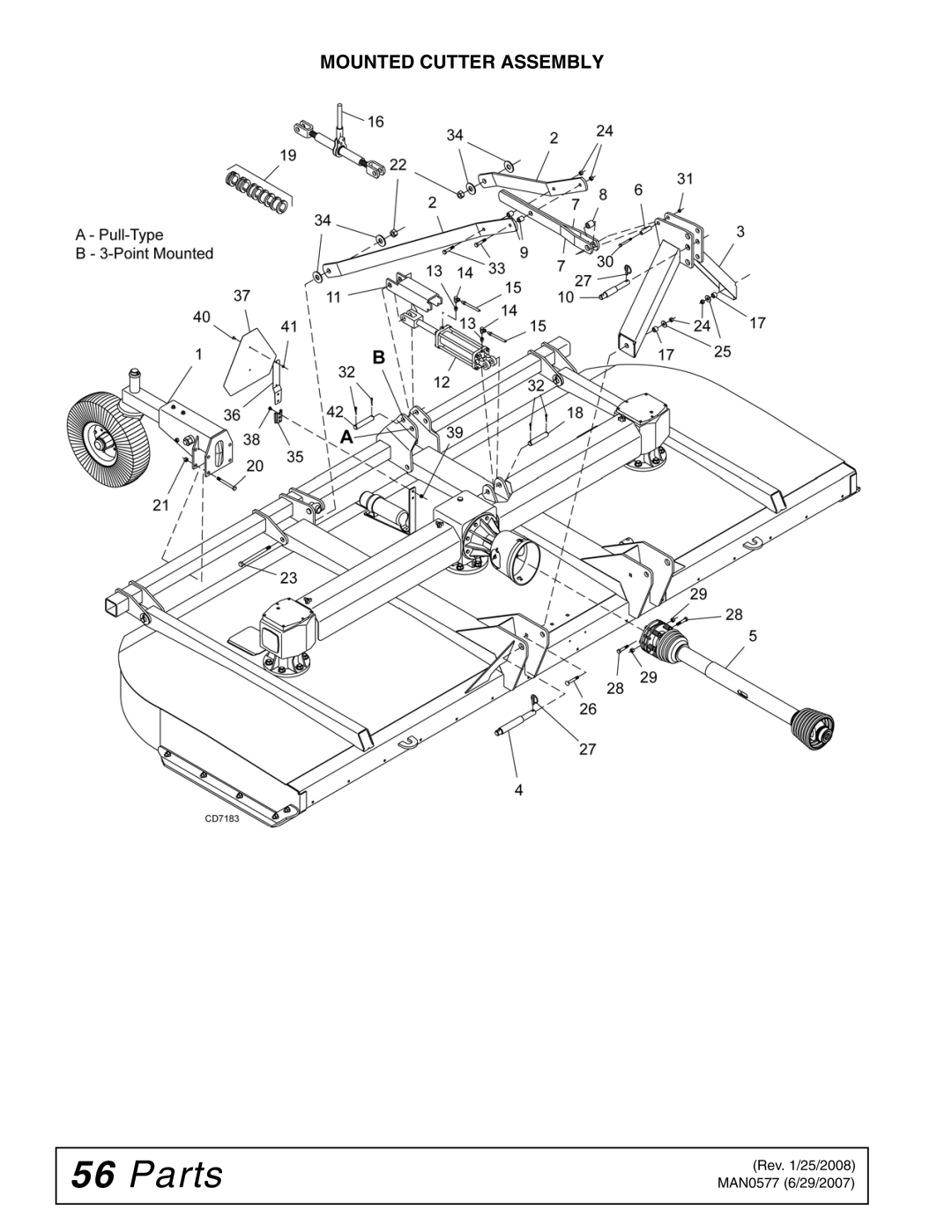 Woods Equipment TS1680Q manual Mounted Cutter Assembly 