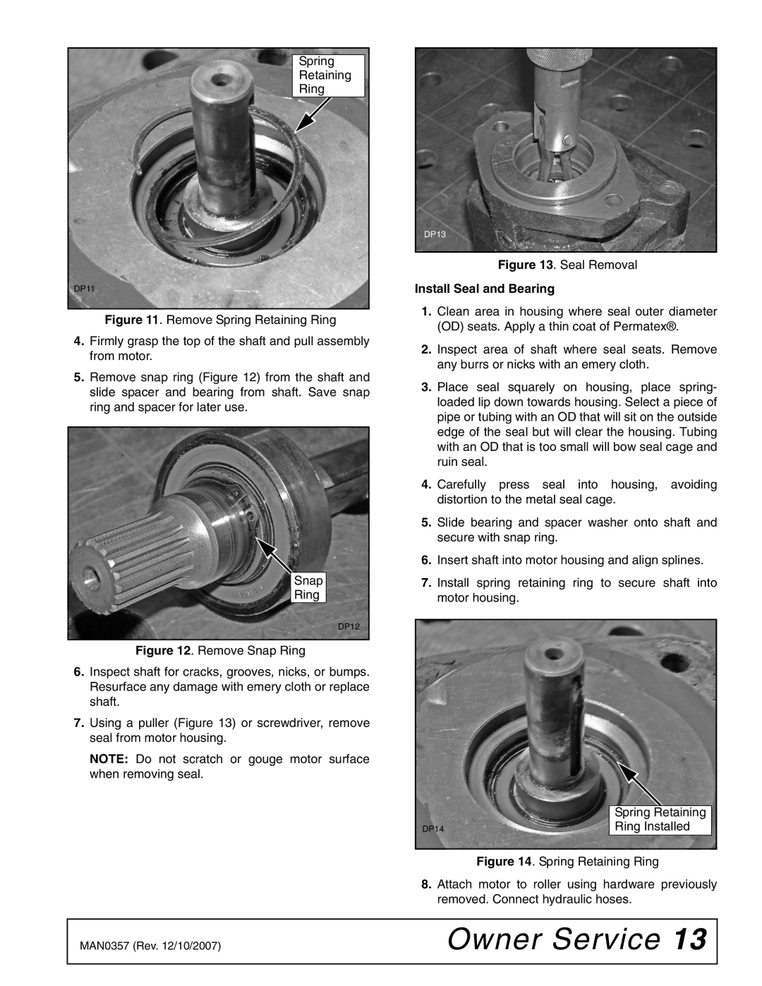 Woods Equipment VR48A, VR66A, VR73A, VR84A manual Install Seal and Bearing 