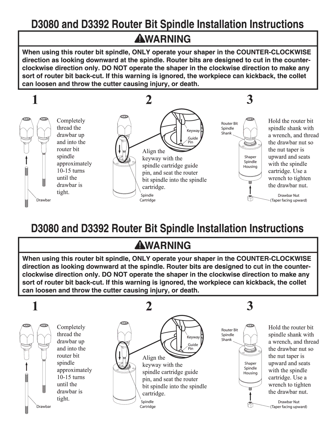 Woodstock D3080 manual 