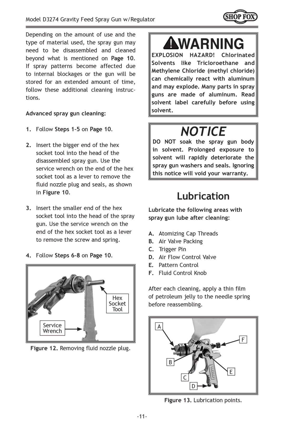 Woodstock D3274 owner manual Lubrication, Follow Steps 1-5 on 