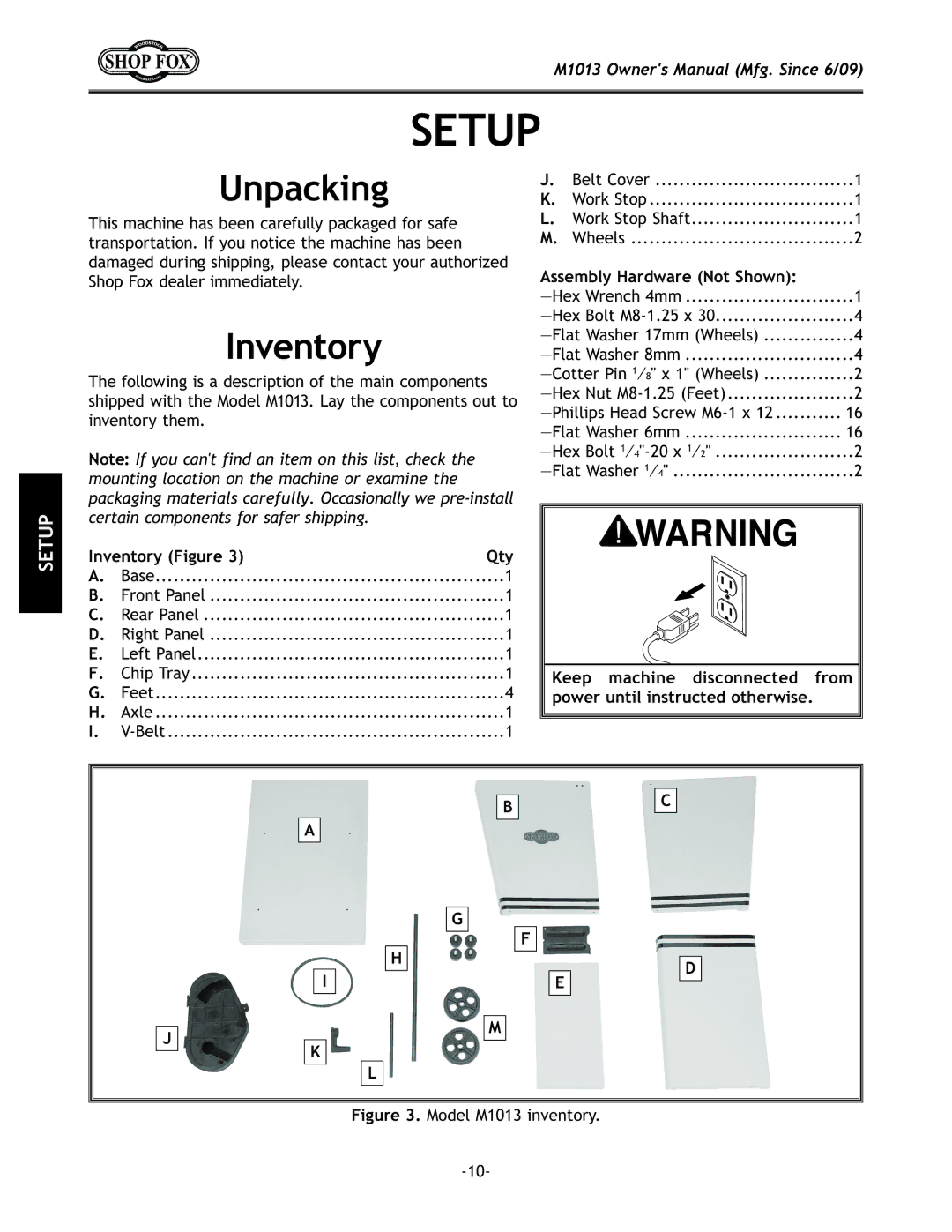 Woodstock M1013 manual LegXZb`e, @em\ekfip=`li\* , 8jj\dYcp?XinXi\EfkJfne 