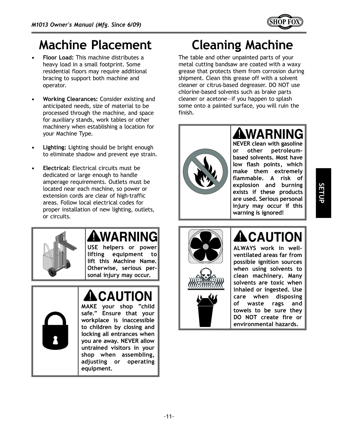 Woodstock M1013 manual DXZ`e\GcXZ\d\ek, Xe`eDXZ`e 