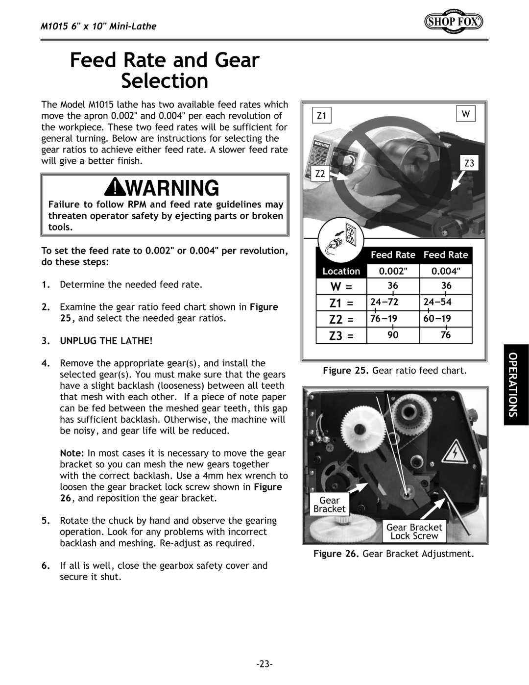 Woodstock M1015 manual  \k\id`e\k\e\\\\\iXk\%, +  + ,+ 0 