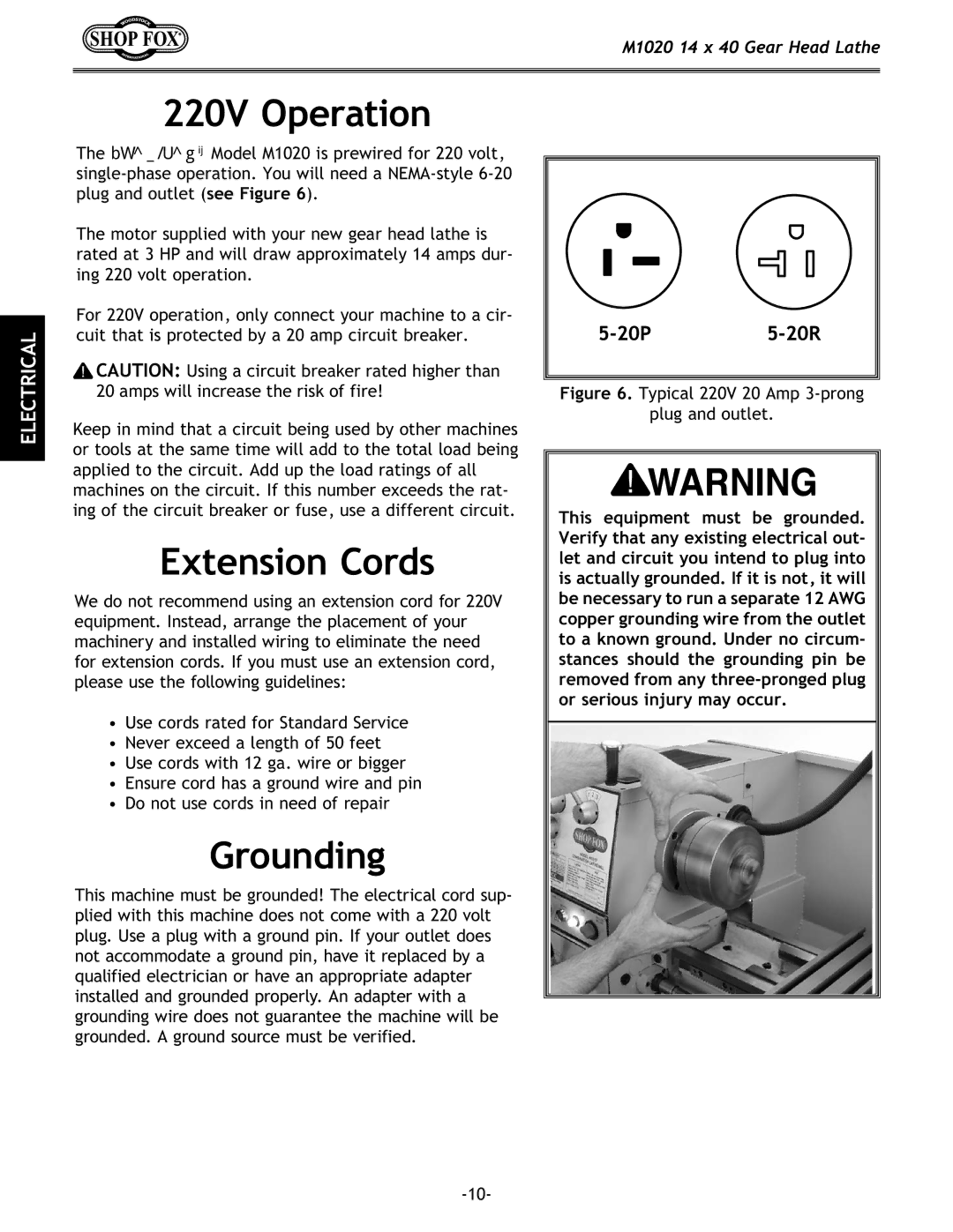 Woodstock M1020 manual Fg\iXk`fe, Ok\ej`fefij, Ifle`e 