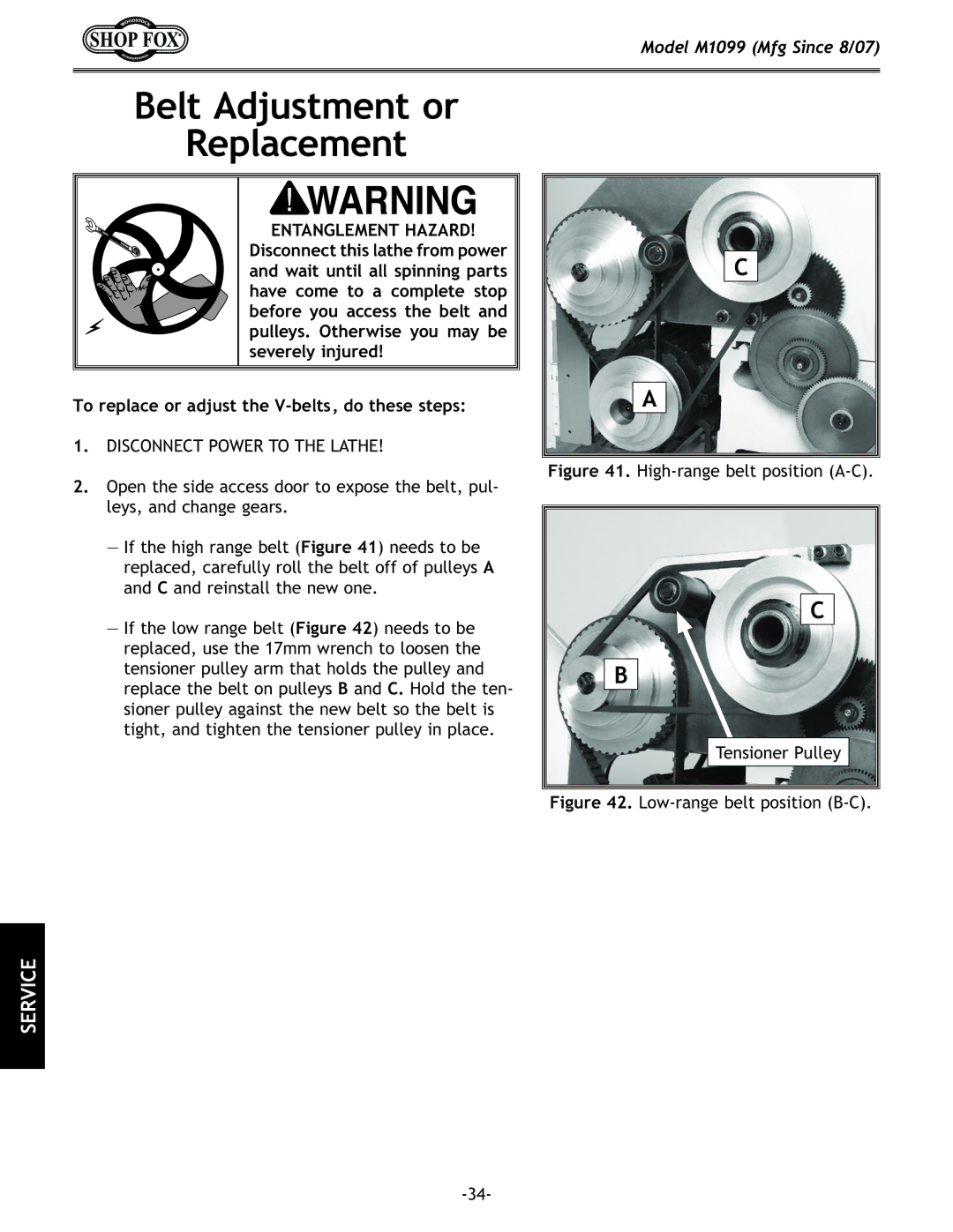 Woodstock M1099 manual ck8aljkd\ekfi I\gcXZ\d\ek, Disconnect Power to the Lathe 