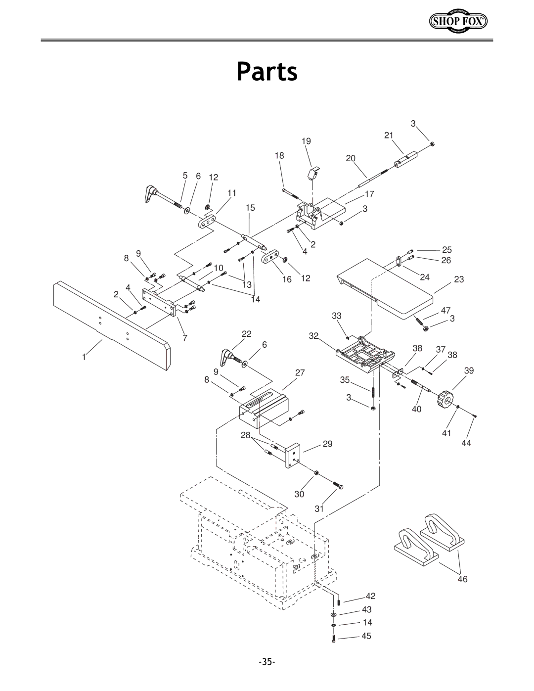 Woodstock W1694 instruction manual Parts 