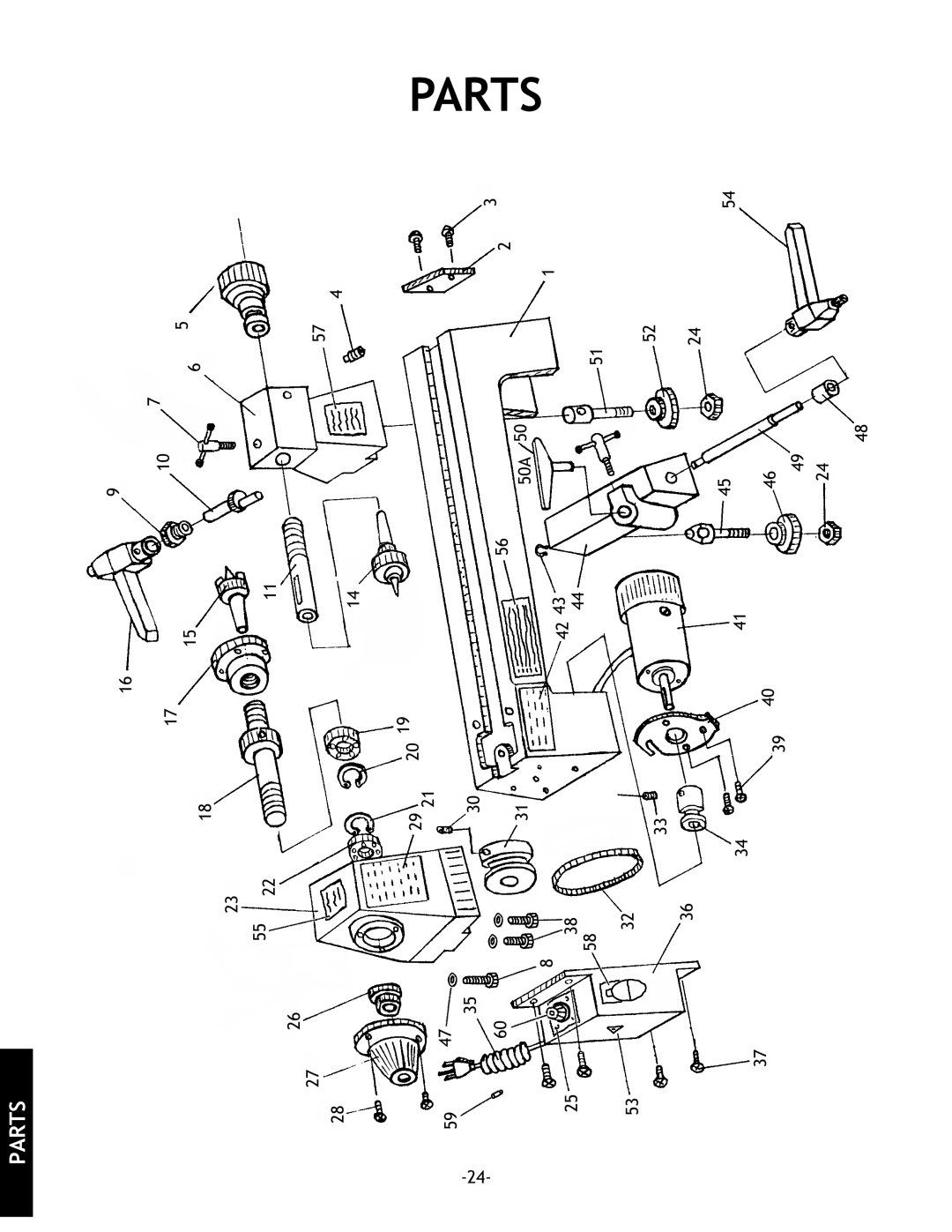 Woodstock W1704 instruction manual Parts 