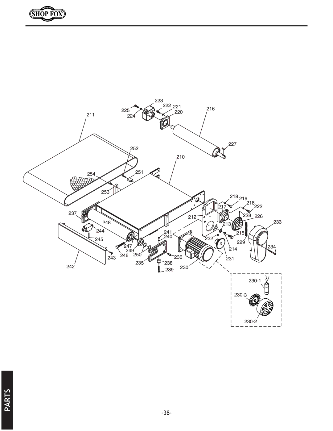 Woodstock W1709 instruction manual Parts 