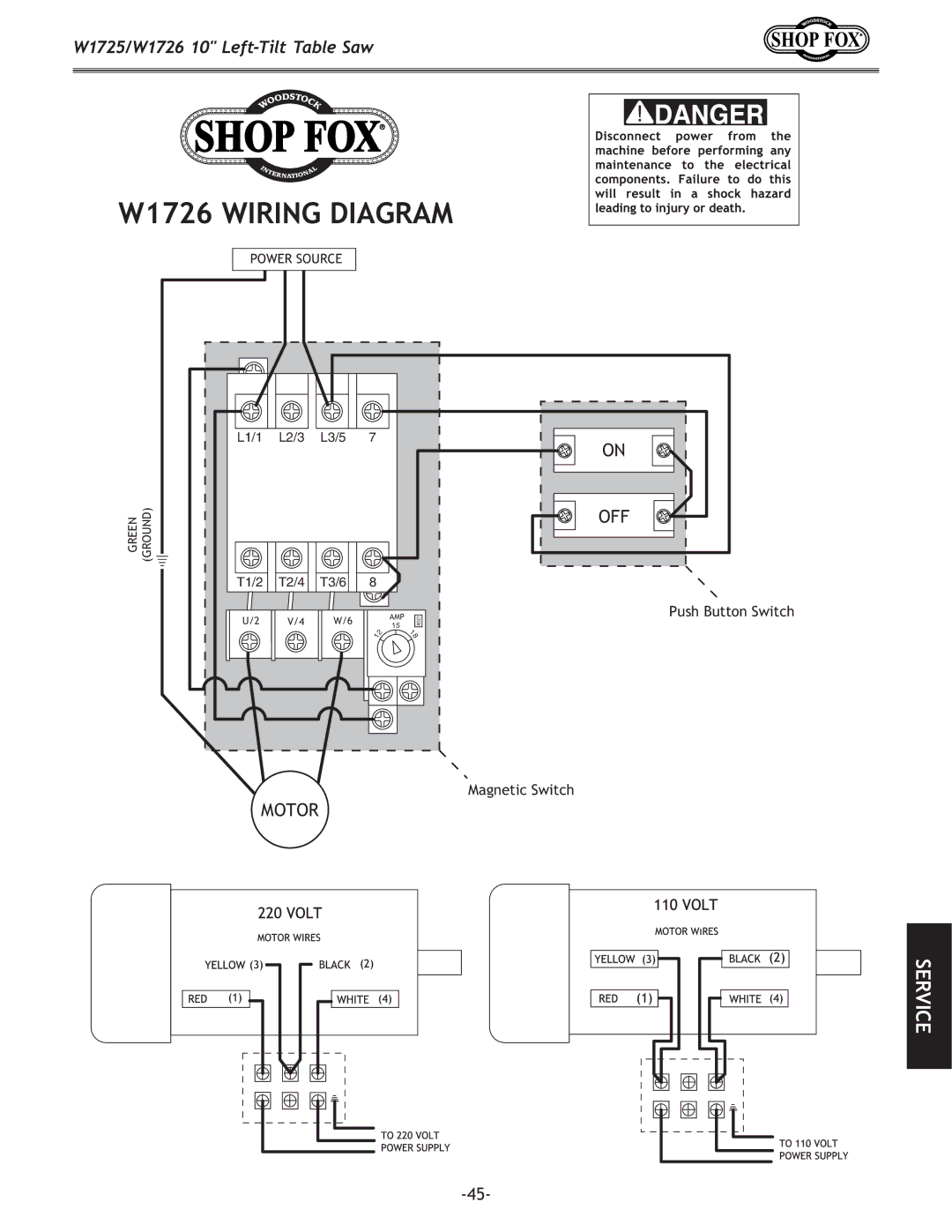 Woodstock W1725, W1726 manual N@I@E@8I8D, $+,$ 