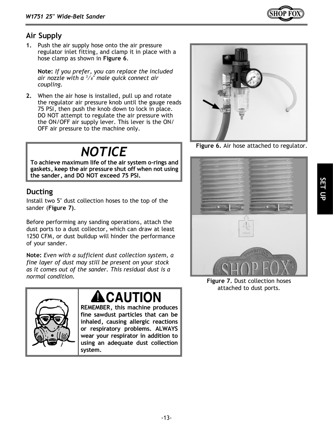 Woodstock W1751 owner manual Air Supply, Ducting 