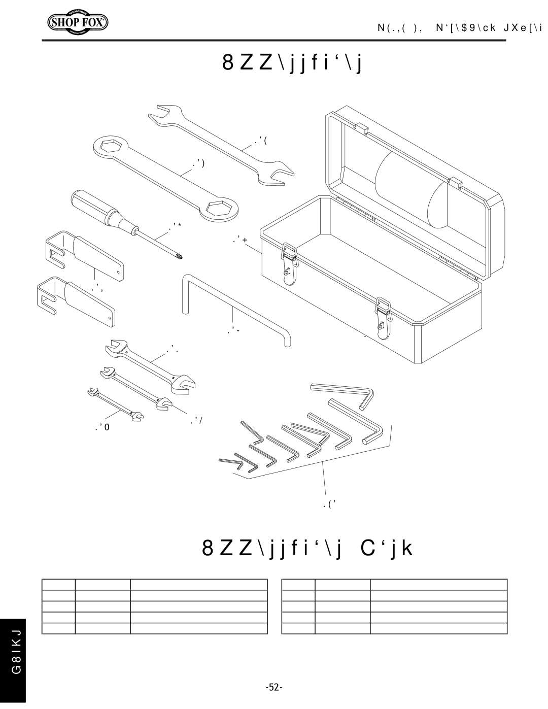 Woodstock W1751 owner manual Accessories Accessories List 