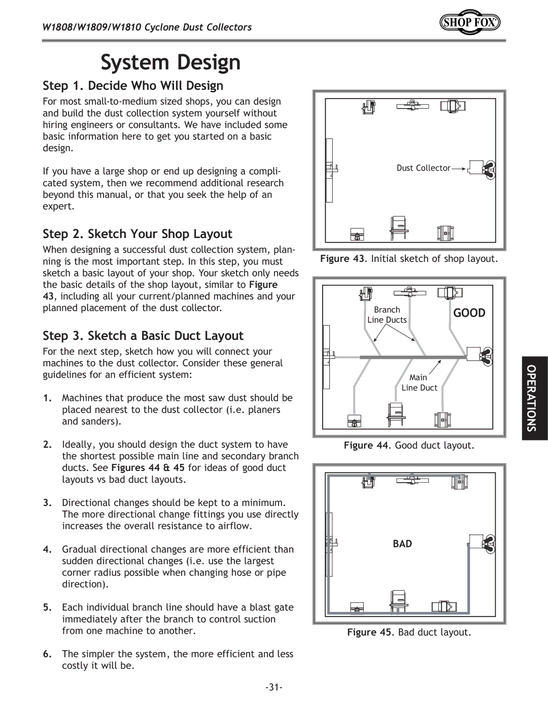 Woodstock W1810, W1809, W1808 owner manual System Design, Decide Who Will Design 