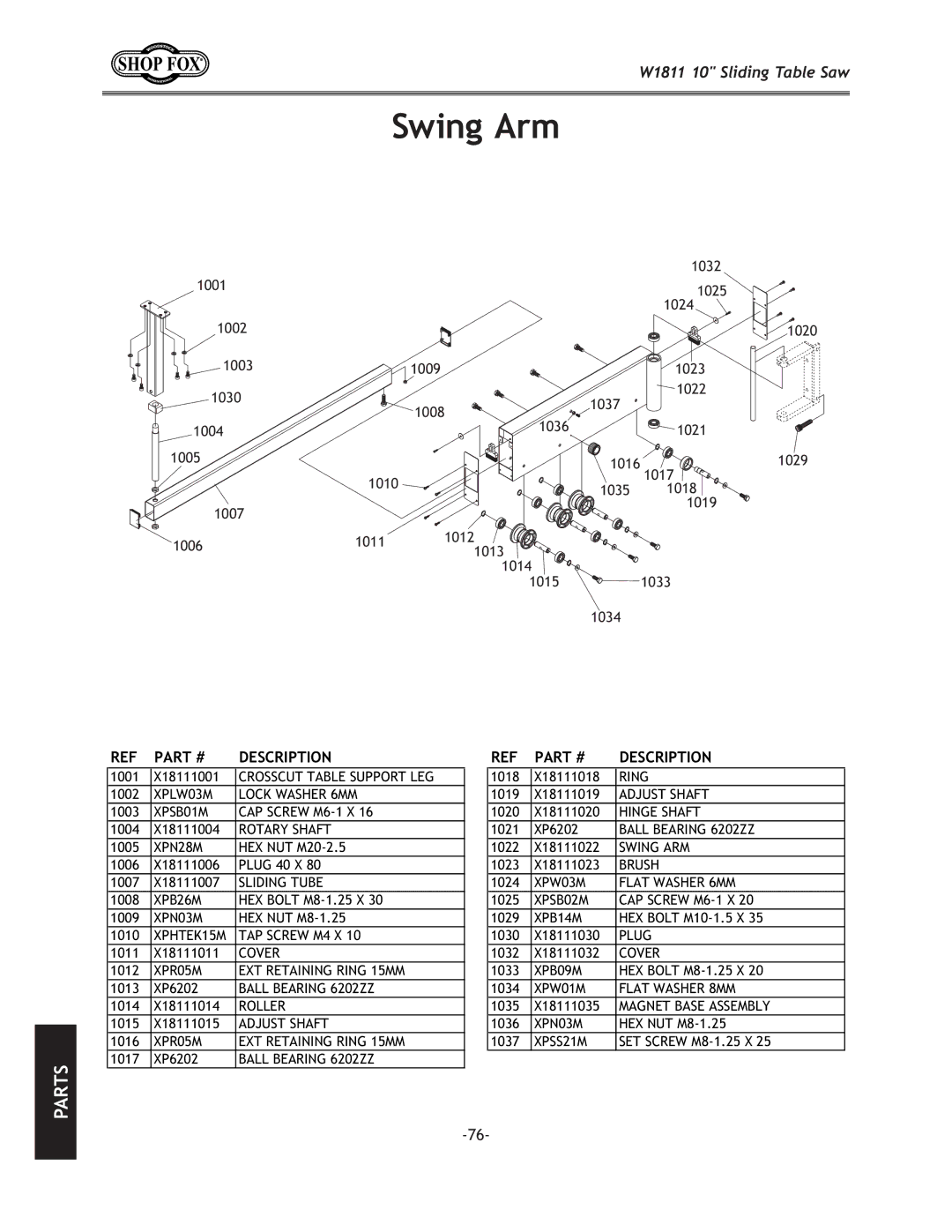 Woodstock W1811 manual Jn`e8id 