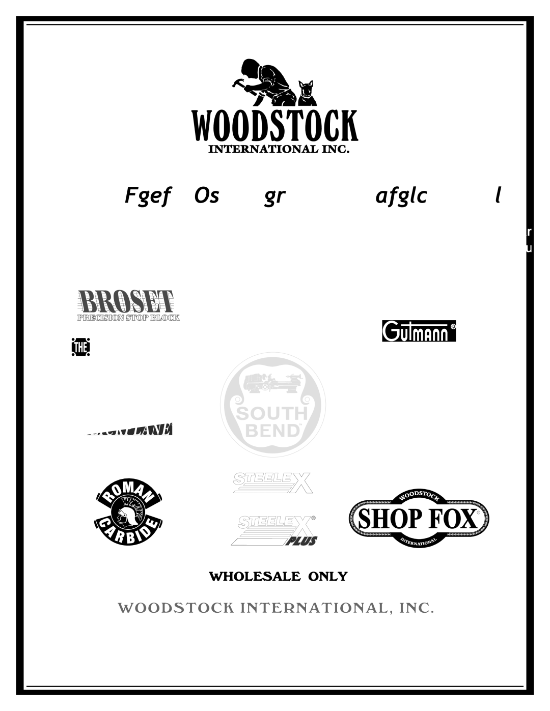 Woodstock W1828 owner manual High Quality Machines and Tools 