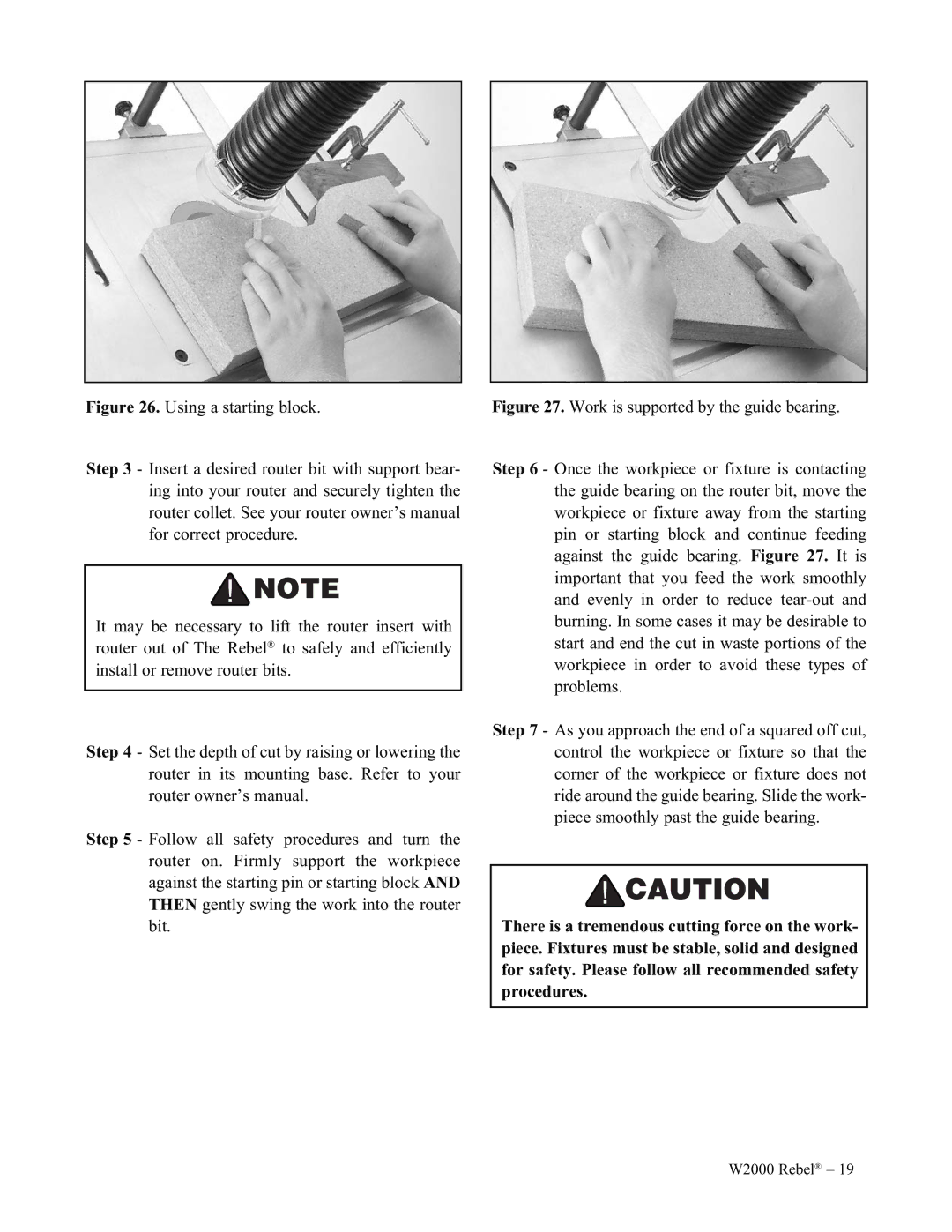 Woodstock manual W2000 Rebel 