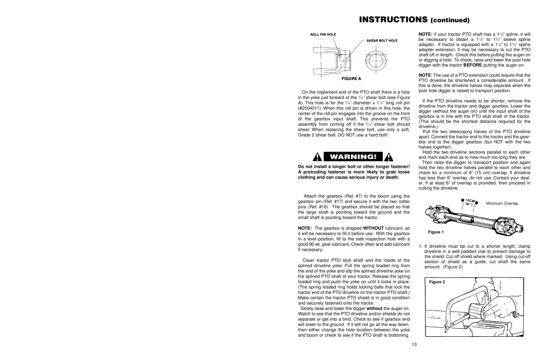 Worksaver 300 operating instructions INSTRUCTIONS continued 