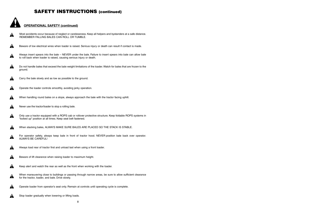 Worksaver JDBS-412, JDBS-434, JDBS-634, JDBS-423, JDBS-623, JDBS-612, JDBS-433 operating instructions Operational Safety 