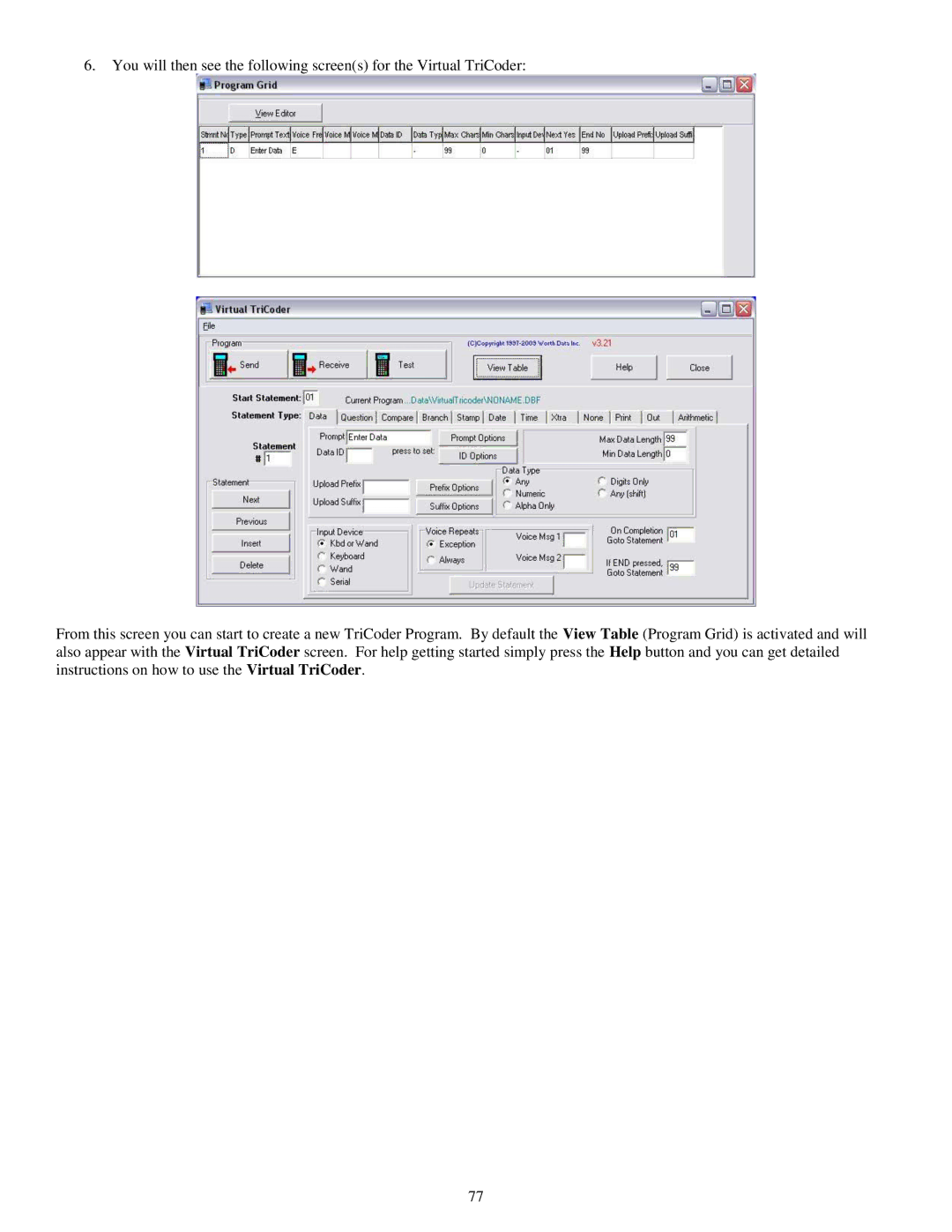 Worth Data 5000 owner manual 