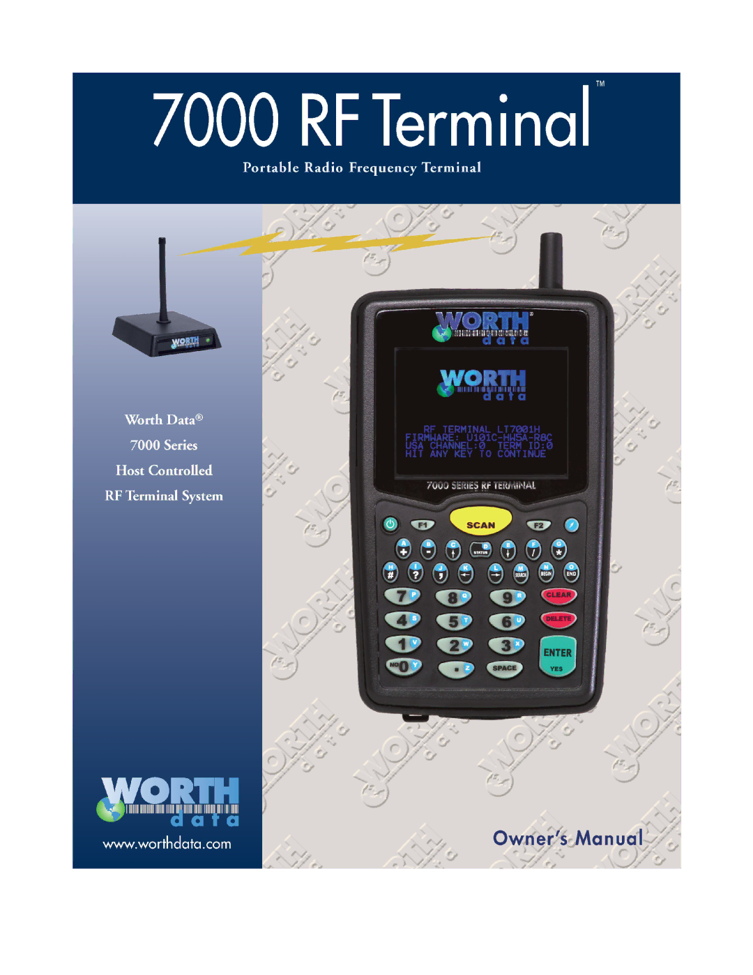 Worth Data 7000 manual 