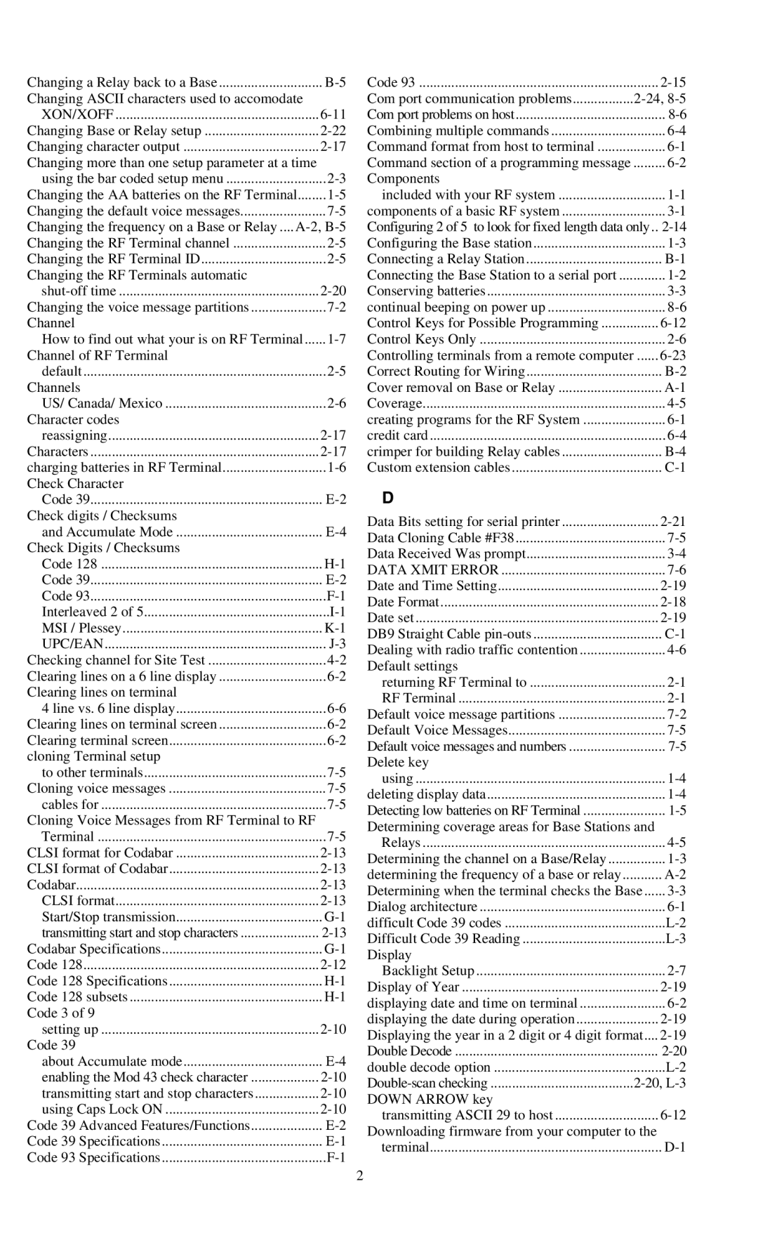 Worth Data 701 RF manual Xon/Xoff 