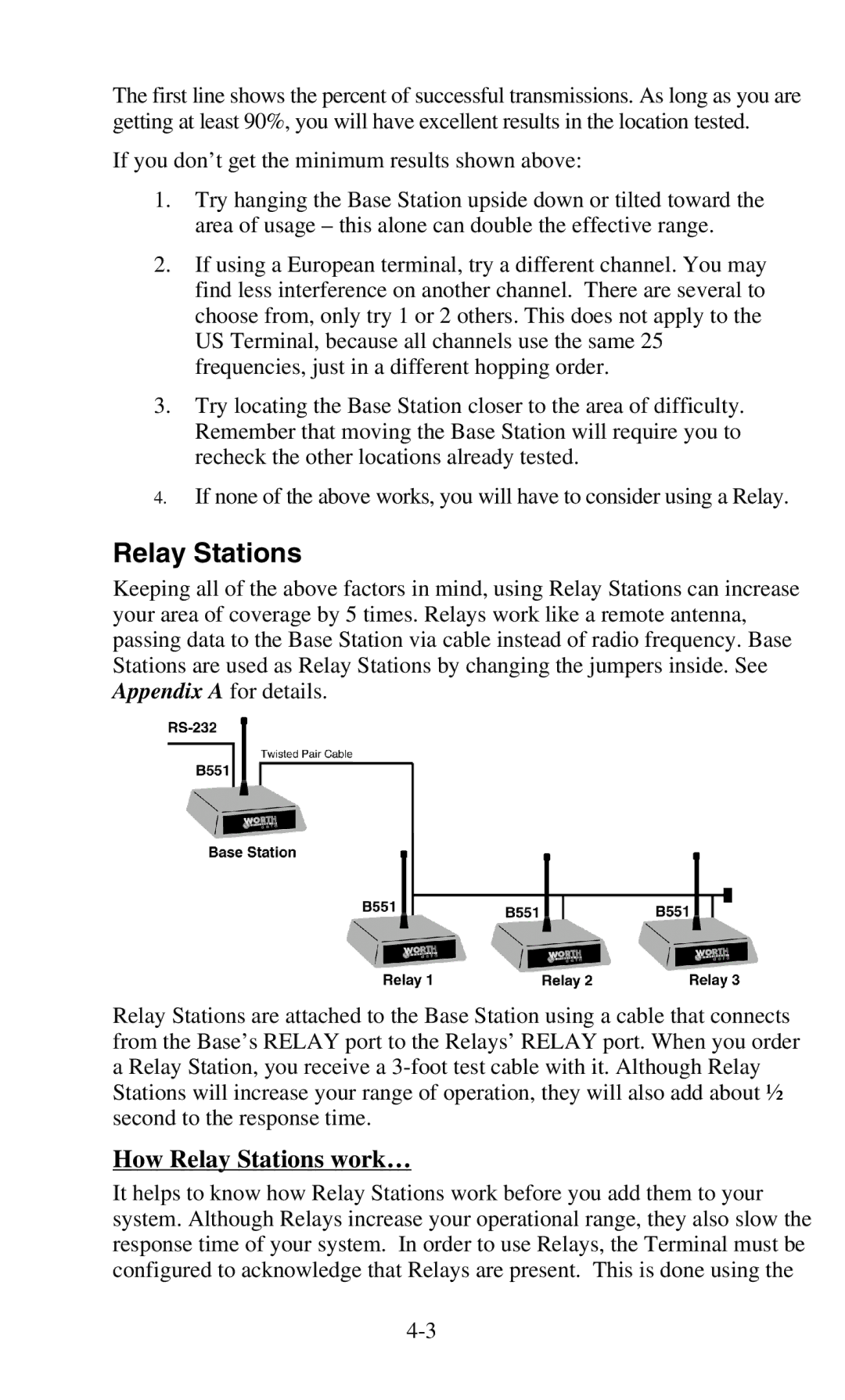 Worth Data 701 RF manual How Relay Stations work… 