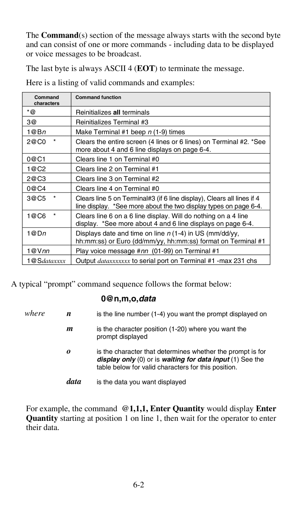 Worth Data 701 RF manual @n,m,o, data, Where 