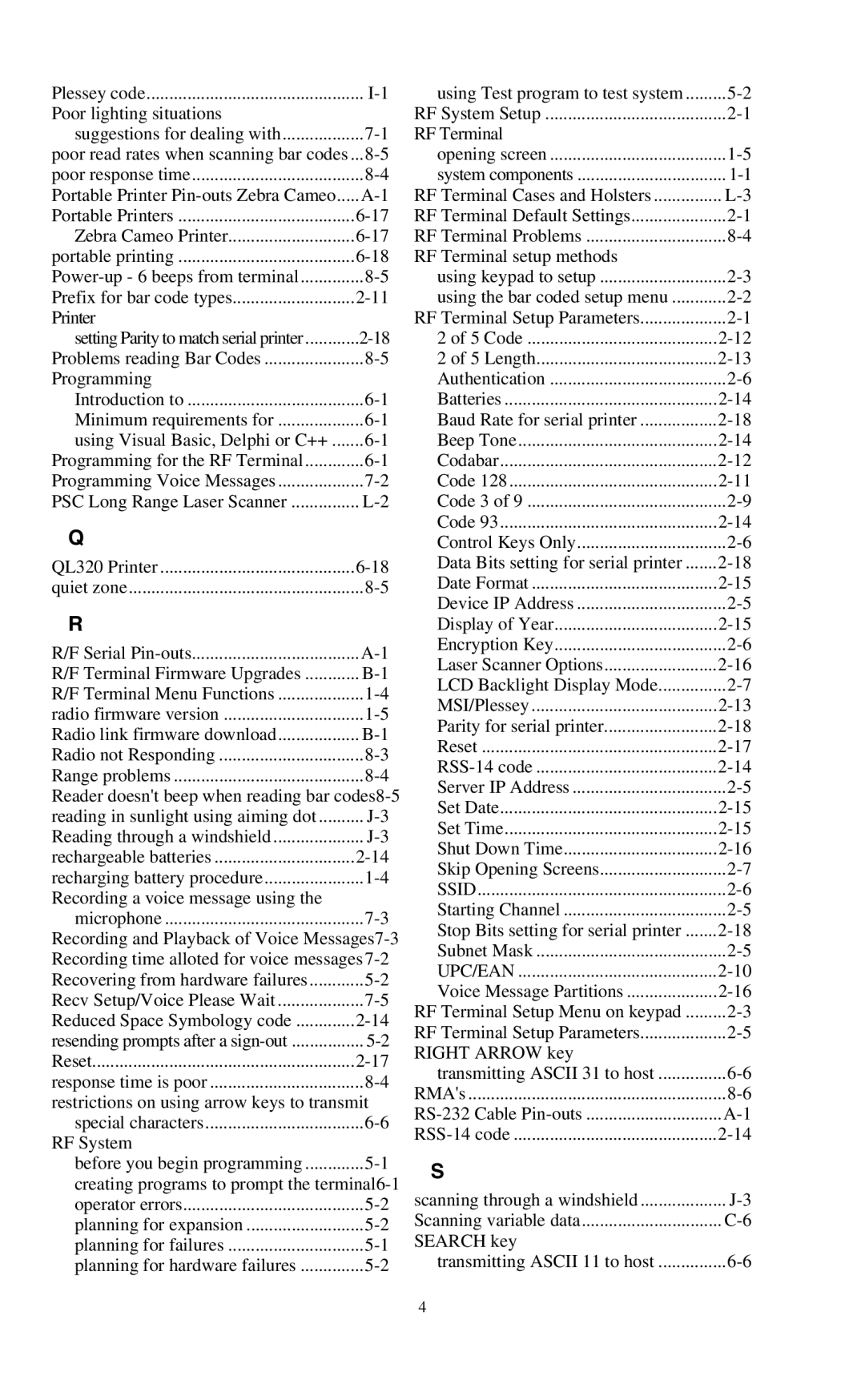 Worth Data 802 RF user manual Printer 